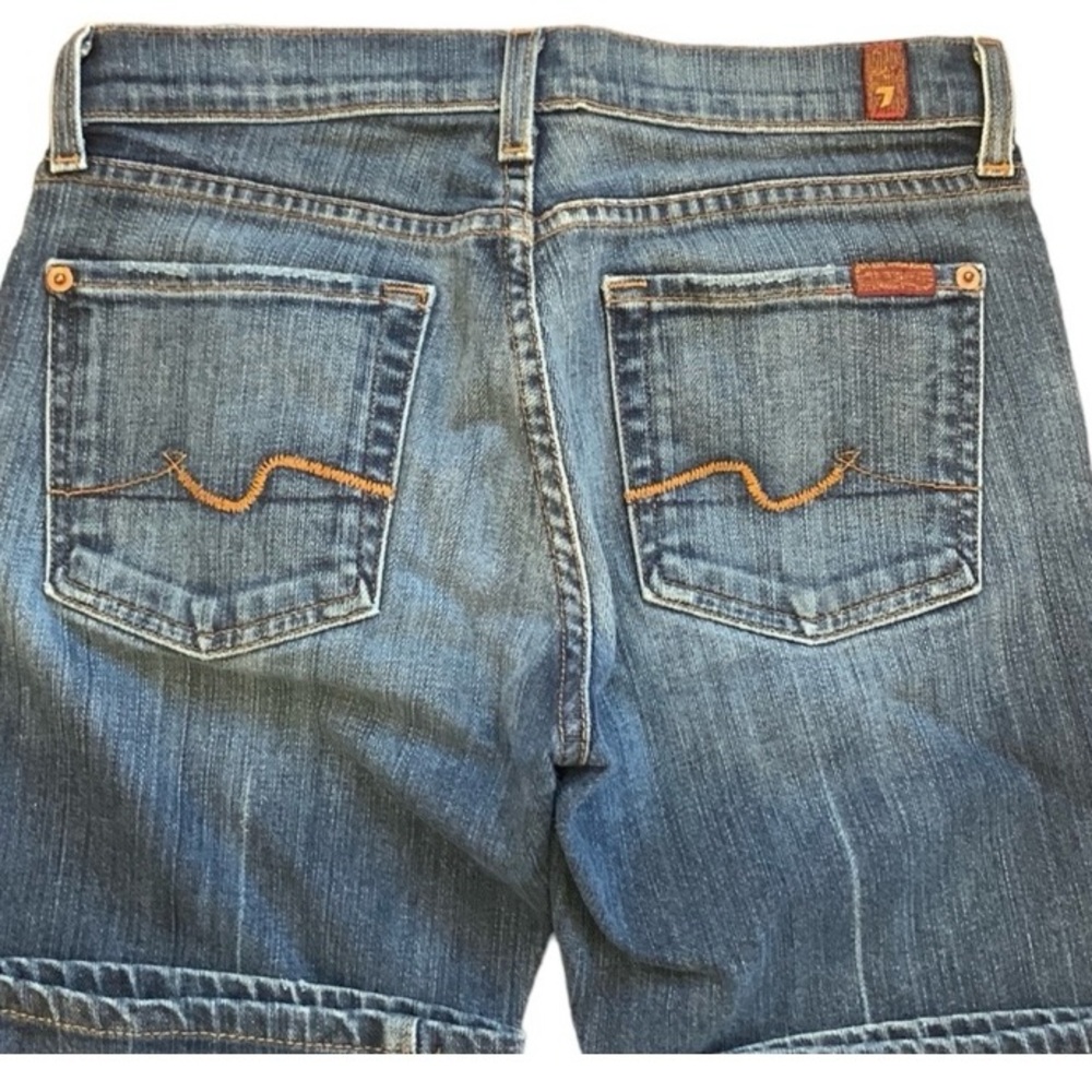 7 For All Mankind Low Rise Bootcut Medium Rinse - Picture 2 of 7